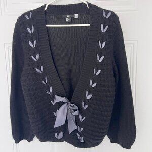 HM Silk Tied Collared Cardigan